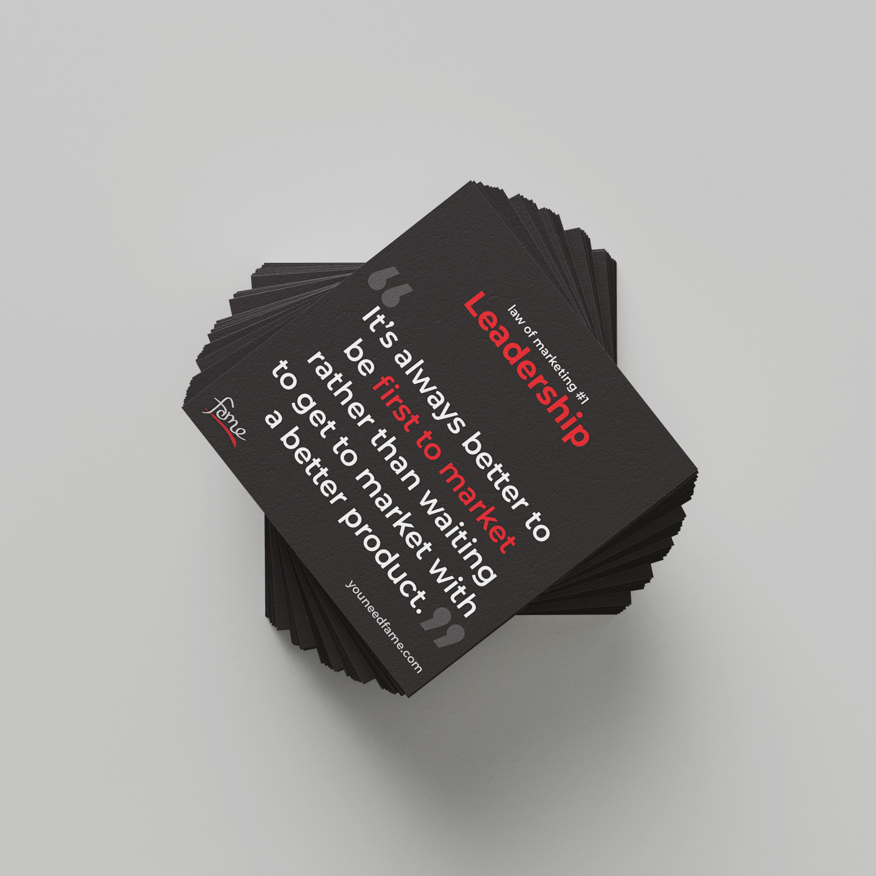 The 22 Laws of Marketing adapted for small businesses from the book "The 22 Immutable Laws of Marketing" by Ries & Trout