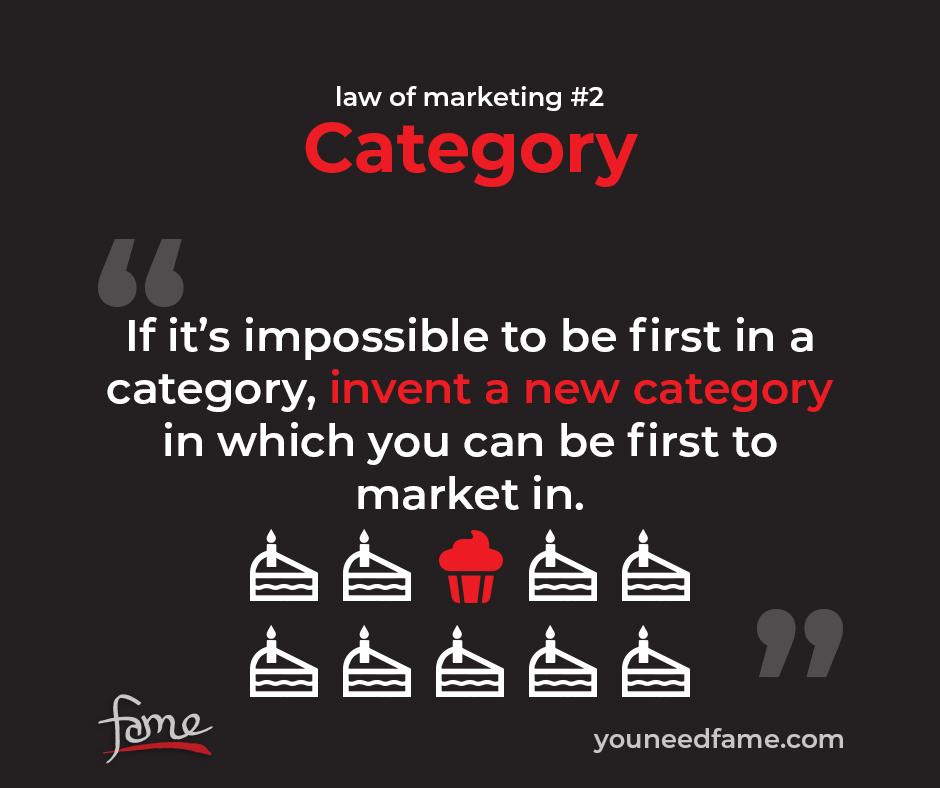 If it's impossible to be first in a category, invent a new category in which  you can be first to market in.